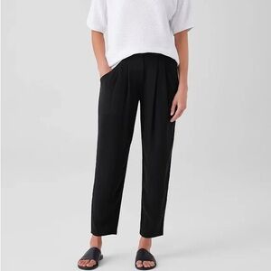 Eileen Fisher Silk Georgette Crepe Pant